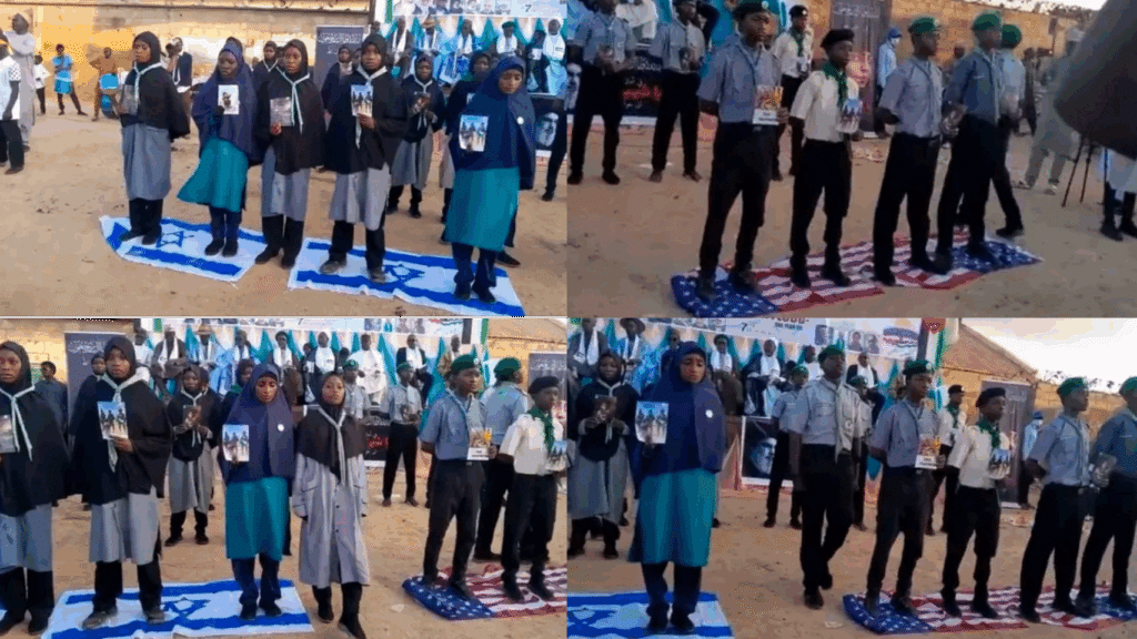 US–Israel vs Iran conflict: Northern students seen stepping on Israeli, US flags during protest