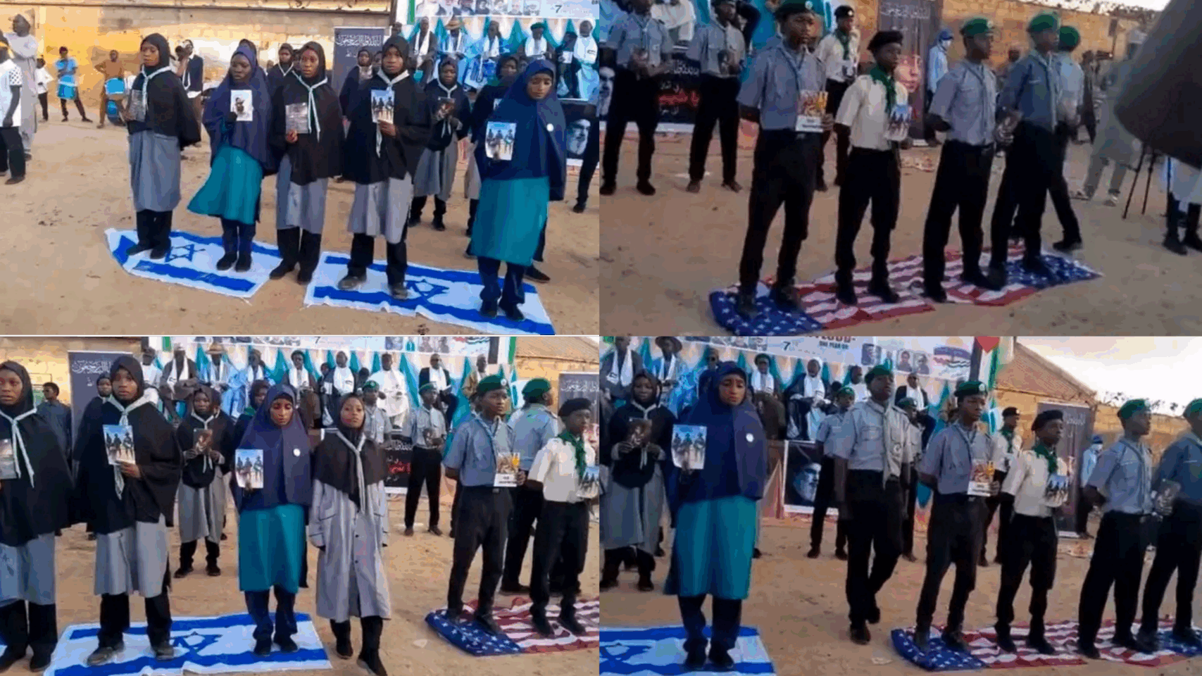 US–Israel vs Iran conflict: Northern students seen stepping on Israeli, US flags during protest