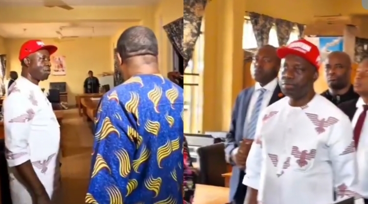 Governor storms state secretariat, suspends workers not at their desks by 10 a.m