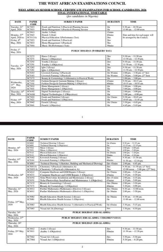 waec-timetable-2026