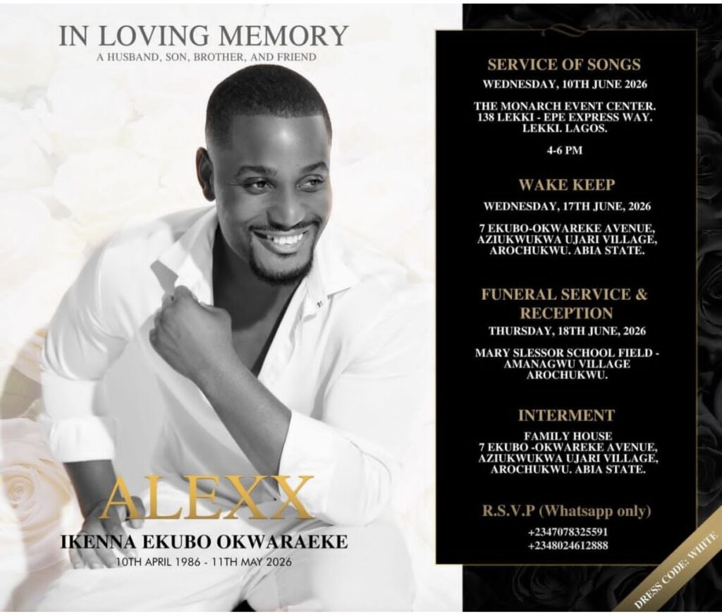Alexx Ekubo: Family announces burial date and venue