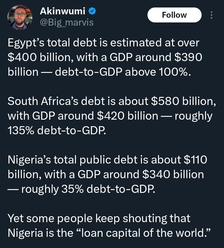 "Nigeria has not over borrowed compared to Egypt, South Africa" &mdash; Onanuga defends Tinubu&rsquo;s borrowing