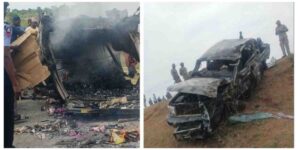Four NYSC Members, Soldier Burnt Alive in Fiery Adamawa Road Accident