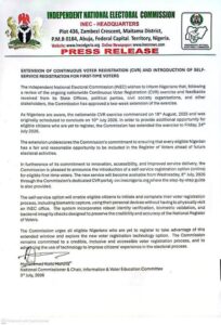 inec-extends-nationwide-voter-registration-launches-online-portal