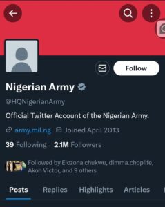 nigerian-army-reports-cyber-breach-as-second-military-x-account-is-hit-in-two-weeks