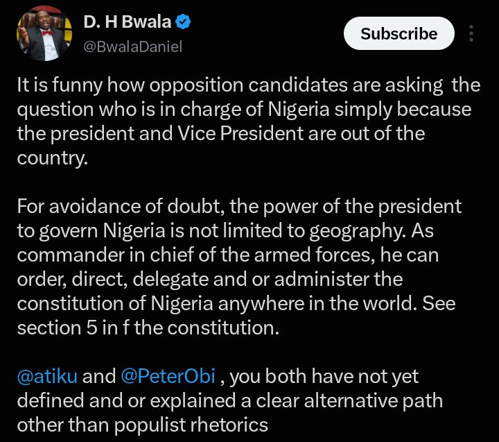 Tinubu can govern Nigeria from anywhere, Presidency says